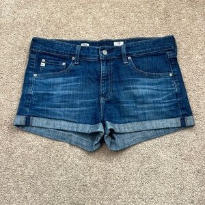 Adriano Goldschmied The Pixie Mid Rise Roll Up Denim Shorts Size 32